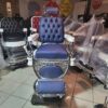 Antique koken barber chair black & white - Image 5