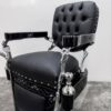 Antique vintage barber chair black - Image 3