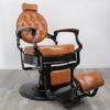 Antique vintage barber chair brown - Image 2