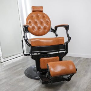 Antique vintage barber chair brown