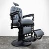 Custom Matte Black & Gray Theo Koch's Barber Chair - Image 2