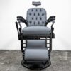 Custom Matte Black & Gray Theo Koch's Barber Chair - Image 9