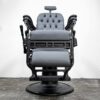 Custom Matte Black & Gray Theo Koch's Barber Chair - Image 4