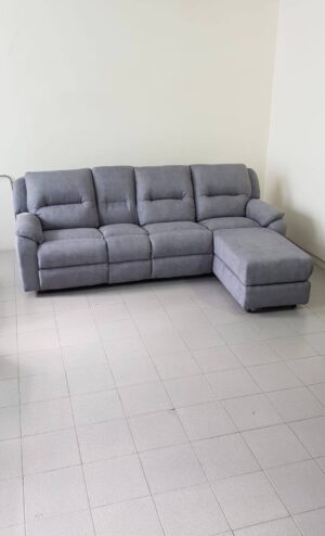 OPERA sofa with ottoman, built-in recliners and a lowering back