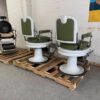 Rare fluted koken barber chairs - Image 2