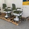 Rare fluted koken barber chairs - Image 4