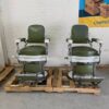 Rare fluted koken barber chairs - Image 3