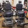 1930's Theo A Kochs al black barber chairs - Image 5